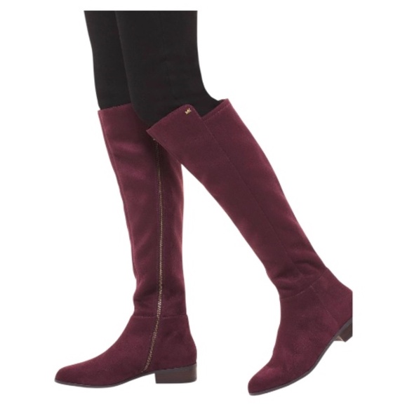 NWOT. MICHAEL MICHAEL KORS Bromley Over-the-Knee Boot. Color: Burgundy Size: 7M - Picture 1 of 11